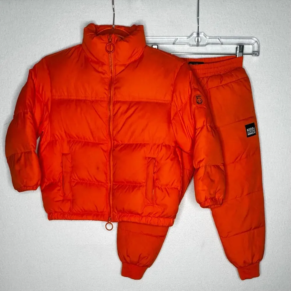 Zara Kids Lilmckimm MMXXI Neon Orange Unisex Snowsuit Set 5-6 years 2021